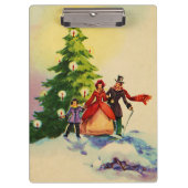 Dickens style Christmas illustration Klembord (Voorkant)