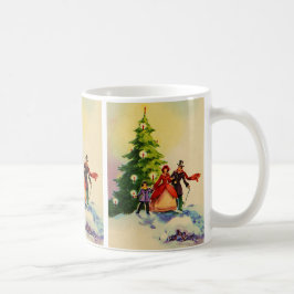 Dickens style Christmas illustration Koffiemok