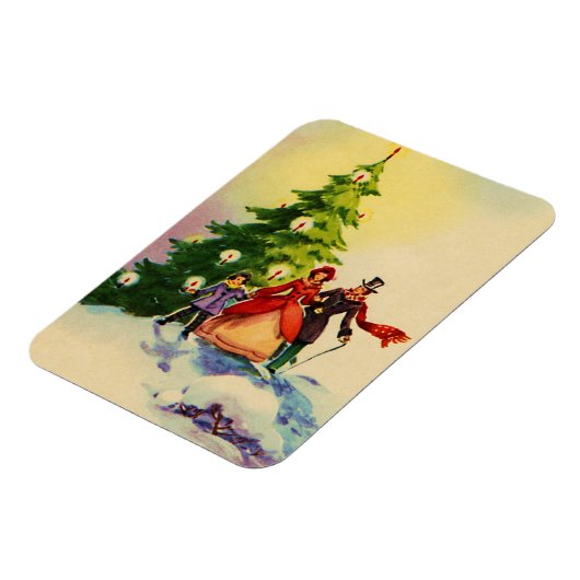 Dickens style Christmas illustration Magneet (Linkerzijde)