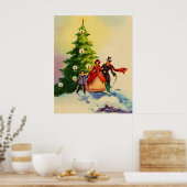 Dickens style Christmas illustration Poster (Keuken)
