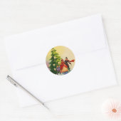Dickens style Christmas illustration Ronde Sticker (Envelop)