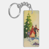 Dickens style Christmas illustration Sleutelhanger (Voorkant Links)