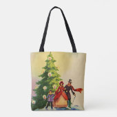Dickens style Christmas illustration Tote Bag (Achterkant)