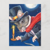 Dickens Waterverf met kerstscrolloge Briefkaart (Voorkant)