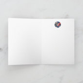 Dickens Waterverf met kerstscrolloge Kaart (Binnen)