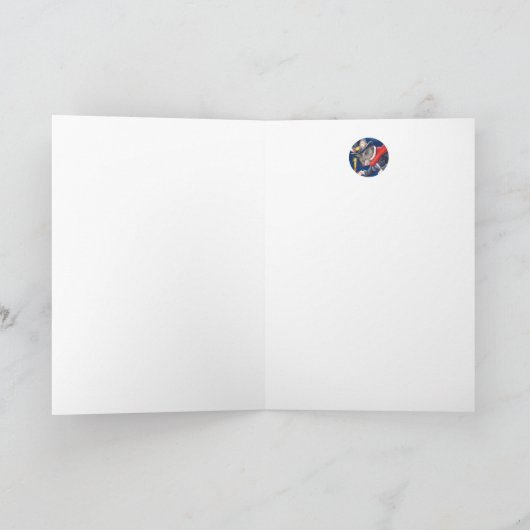 Dickens Waterverf met kerstscrolloge Kaart (Binnen)