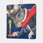 Dickens Waterverf met kerstscrolloge Keramisch Ornament (Links)