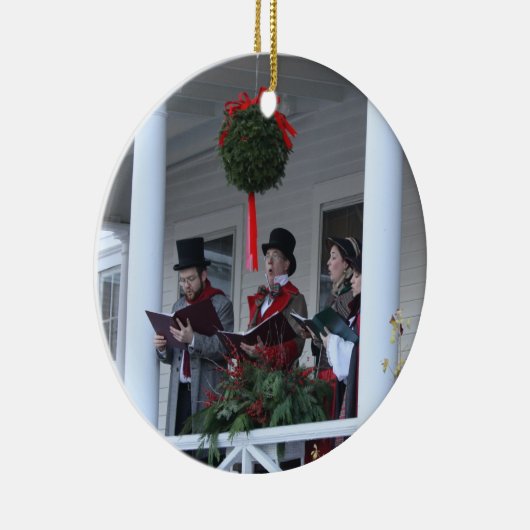 Dickensian Carolers Keramisch Ornament (Rechts)