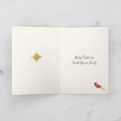 Dickensian kerstCarolers schilderen personaliseren Feestdagen Kaart (Binnen)