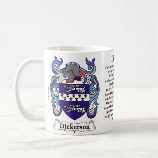 Dickerson Family Coat of Arms mok (Links)