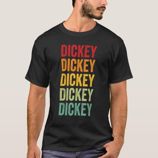 Dickey County North Dakota Rainbow Text Design T-shirt (Voorkant)