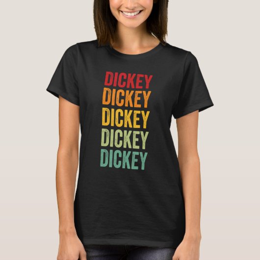 Dickey County North Dakota Rainbow Text Design T-shirt (Voorkant)
