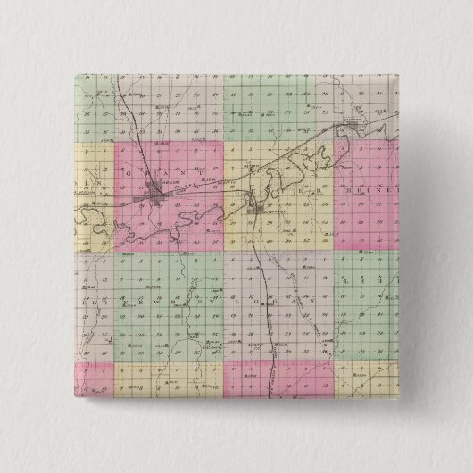 Dickinson County, Kansas Vierkante Button 5,1 Cm (Voorkant)