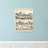 Dickinson County Residences, Kansas Canvas Afdruk (Insitu (Houten vloer))