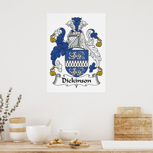Dickinson Family Crest Poster (Keuken)