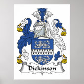 Dickinson Family Crest Poster (Voorkant)