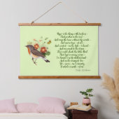 Dickinson Hope Poem & Crown Bird Hangend Wandkleed (Slaapkamer)