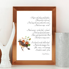 Dickinson Hope Poem Poster