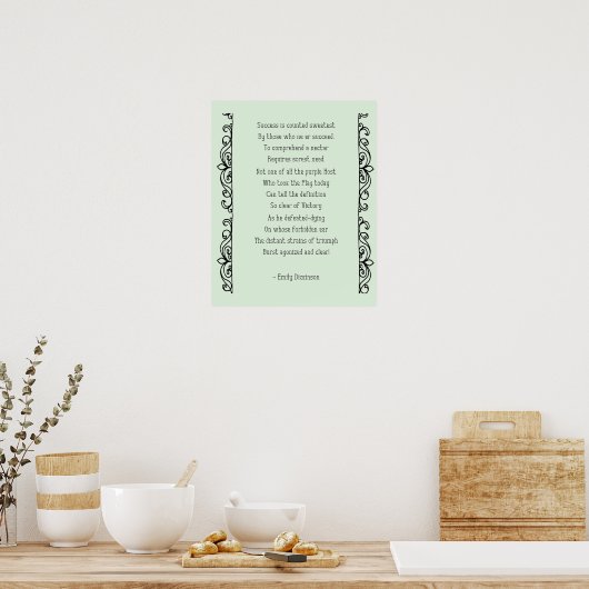 Dickinson's Success Counted Sweetest Poem Poster (Keuken)