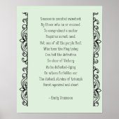 Dickinson's Success Counted Sweetest Poem Poster (Voorkant)