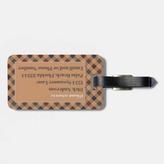 Dick's Golf Club Bag Label Bagagelabel (Achterkant horizontaal)