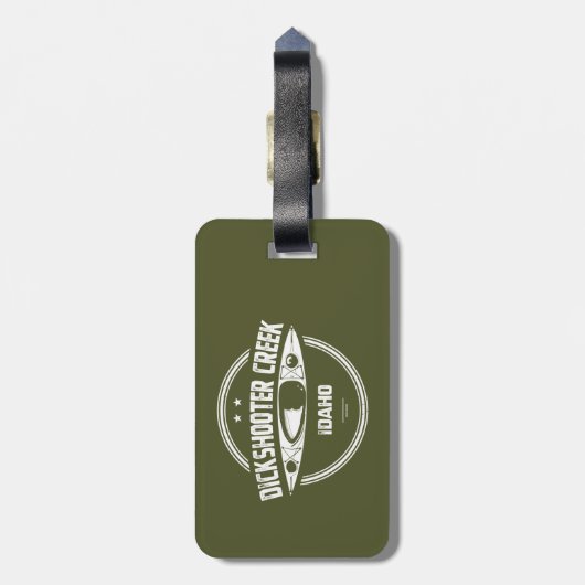 Dickschutter Creek Idaho Kayaking Bagagelabel (Achterkant verticaal)