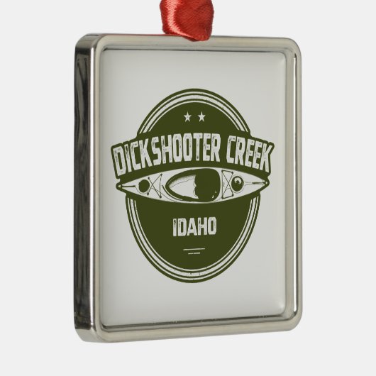 Dickschutter Creek Idaho Kayaking Metalen Ornament (Rechts)