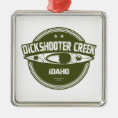 Dickschutter Creek Idaho Kayaking Metalen Ornament (Voorkant)