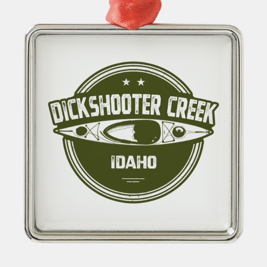 Dickschutter Creek Idaho Kayaking Metalen Ornament (Voorkant)