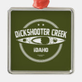 Dickschutter Creek Idaho Kayaking Metalen Ornament (Voorkant)