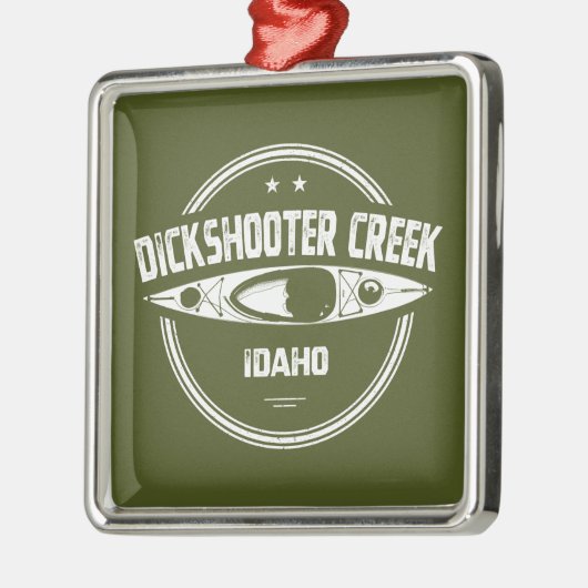 Dickschutter Creek Idaho Kayaking Metalen Ornament (Links)