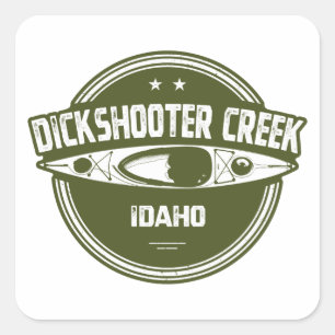 Dickschutter Creek Idaho Kayaking Vierkante Sticker