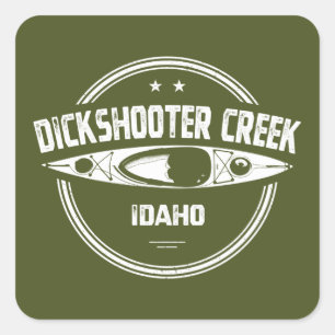 Dickschutter Creek Idaho Kayaking Vierkante Sticker