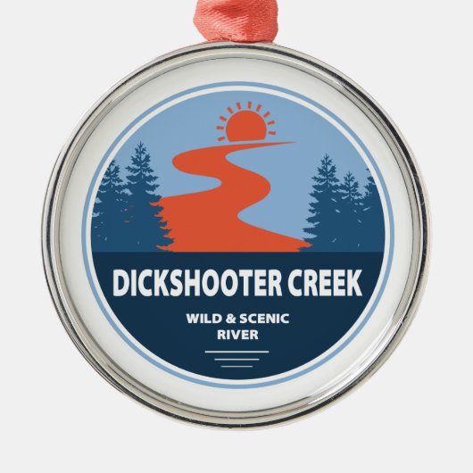 Dickschutter Creek Wild en de Schilderachtig rivie Metalen Ornament (Voorkant)