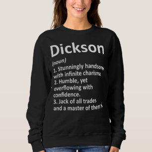 Dickson Definitie Achternaam Familie Verjaardag Re Trui