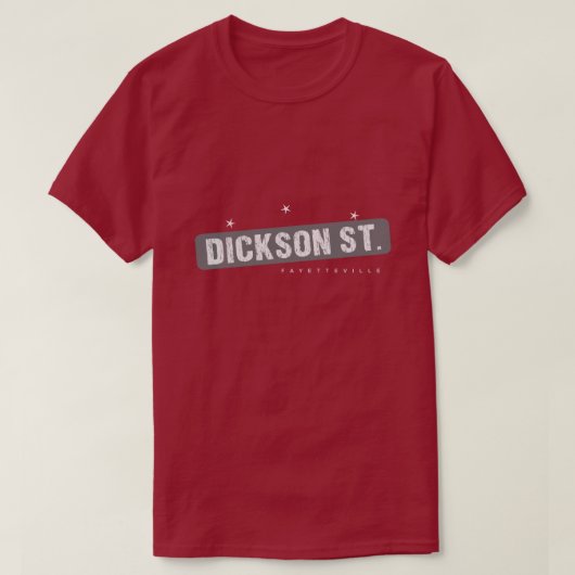 Dickson Street Fayetteville Arkansas T-shirt (Design voorkant)
