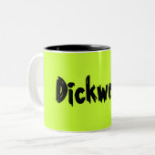 Dickweed! Tweekleurige Koffiemok (Voorkant links)