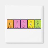 Dicky periodiek table name magnet (Voorkant)