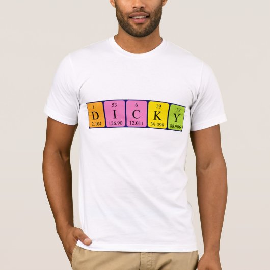 Dicky periodiek table name shirt (Voorkant)