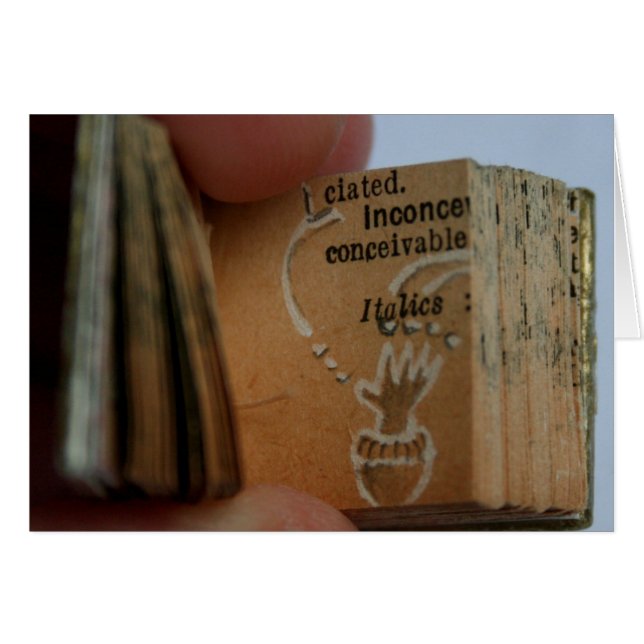 DicofrAngle miniatuur boek handtekening Kaart (Voorkant Horizontaal)