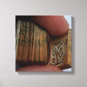 DicofrAngle Miniatuur Boek zonder titel Tekencanva Canvas Afdruk
