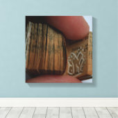 DicofrAngle Miniatuur Boek zonder titel Tekencanva Canvas Afdruk (Insitu (Houten vloer))