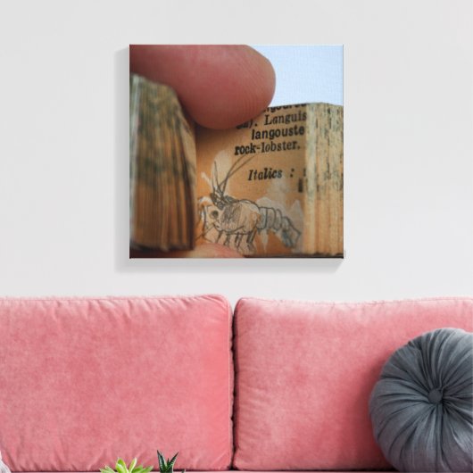 DicofrAngle Miniatuur Book Crayfish Drawing Canvas (Insitu (Woonkamer))