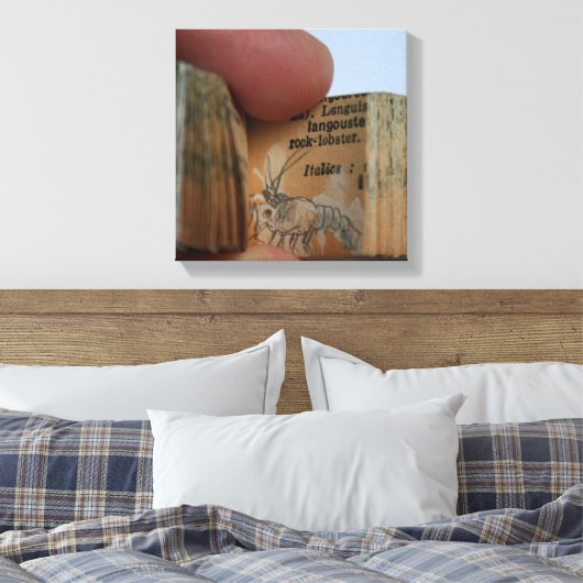 DicofrAngle Miniatuur Book Crayfish Drawing Canvas (Insitu (Slaapkamer))