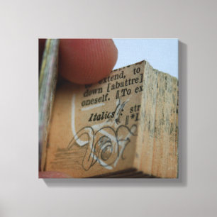 DicofrAngle Miniatuur Book cut down Drawing Canvas Afdruk
