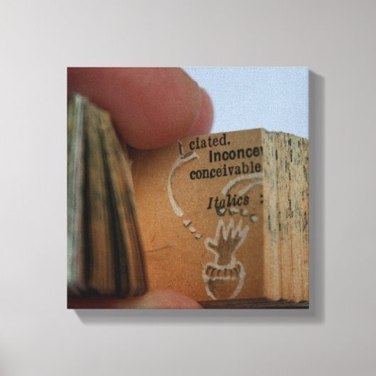 DicofrAngle Miniatuur Book Hand Drawing Canvas Afdruk (Voorkant)