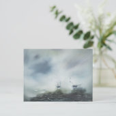 Dicovery heeft clearing in the sea mist Captain Briefkaart (Staand voorkant)