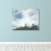 Dicovery heeft clearing in the sea mist Captain Canvas Afdruk (Insitu (Houten vloer))