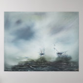 Dicovery heeft clearing in the sea mist Captain Poster (Voorkant)
