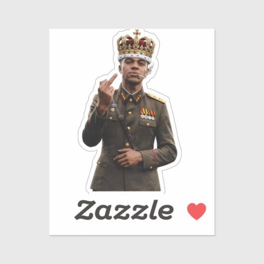 Dictator Mbappe Middelvinger ,mbappe dictator meme Sticker (Vel)